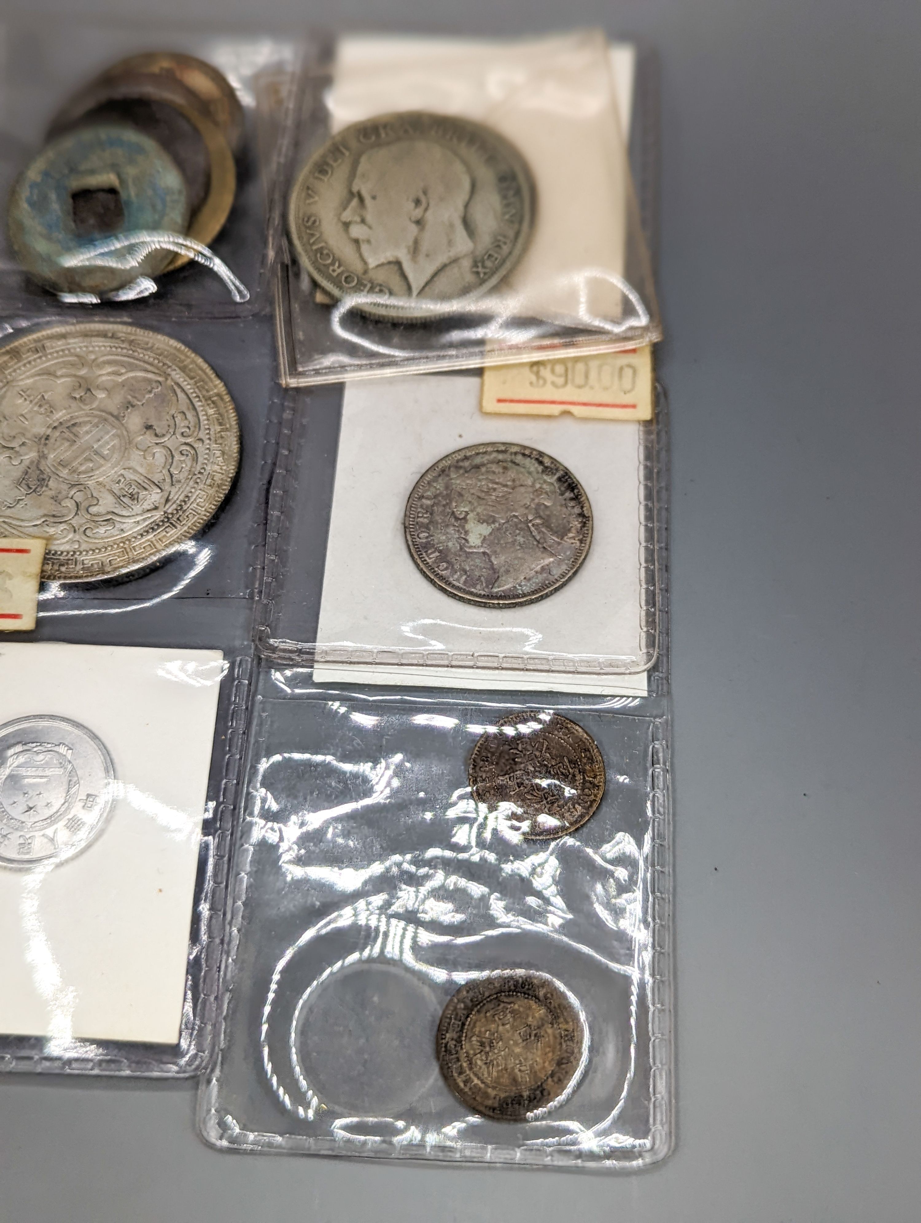 A group of Chinese coins